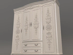 classic wardrobe 2 3D Model