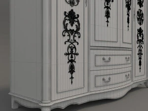 classic wardrobe 2 3D Model