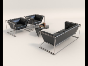 contemporary design sofa set Modelo 3D