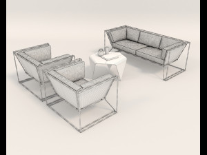 contemporary design sofa set Modelo 3D