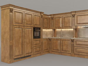 european style kitchen 2 3D Model