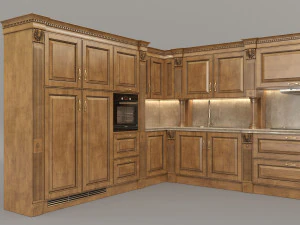 european style kitchen 2 3D Model