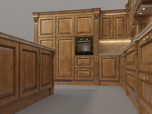 european style kitchen 2 3D Model