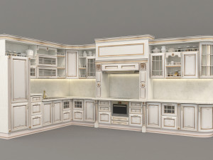 european style kitchen 3 3D Model