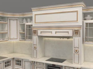 european style kitchen 3 3Dモデル