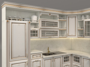 european style kitchen 3 3Dモデル