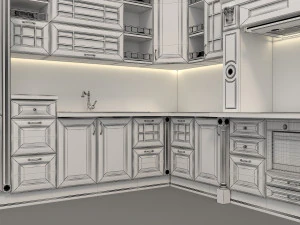 european style kitchen 3 3D Model
