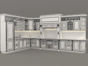 european style kitchen 3 3D Model