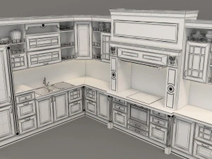 european style kitchen 3 3D Model