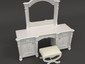 european style dressing table 4 Modelo 3D