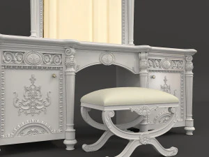 european style dressing table 4 3D Model