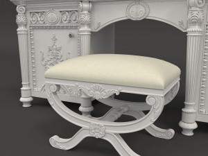 european style dressing table 4 Modelo 3D