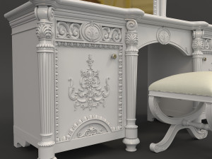 european style dressing table 4 Modelo 3D