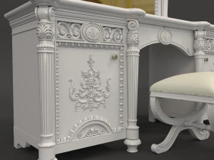 european style dressing table 4 3D Model