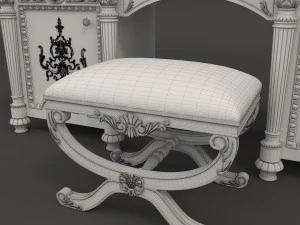 european style dressing table 4 3D Model