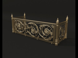 classic style balcony railing Modelo 3D