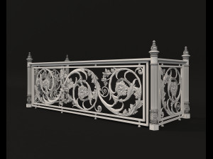 classic style balcony railing Modelo 3D