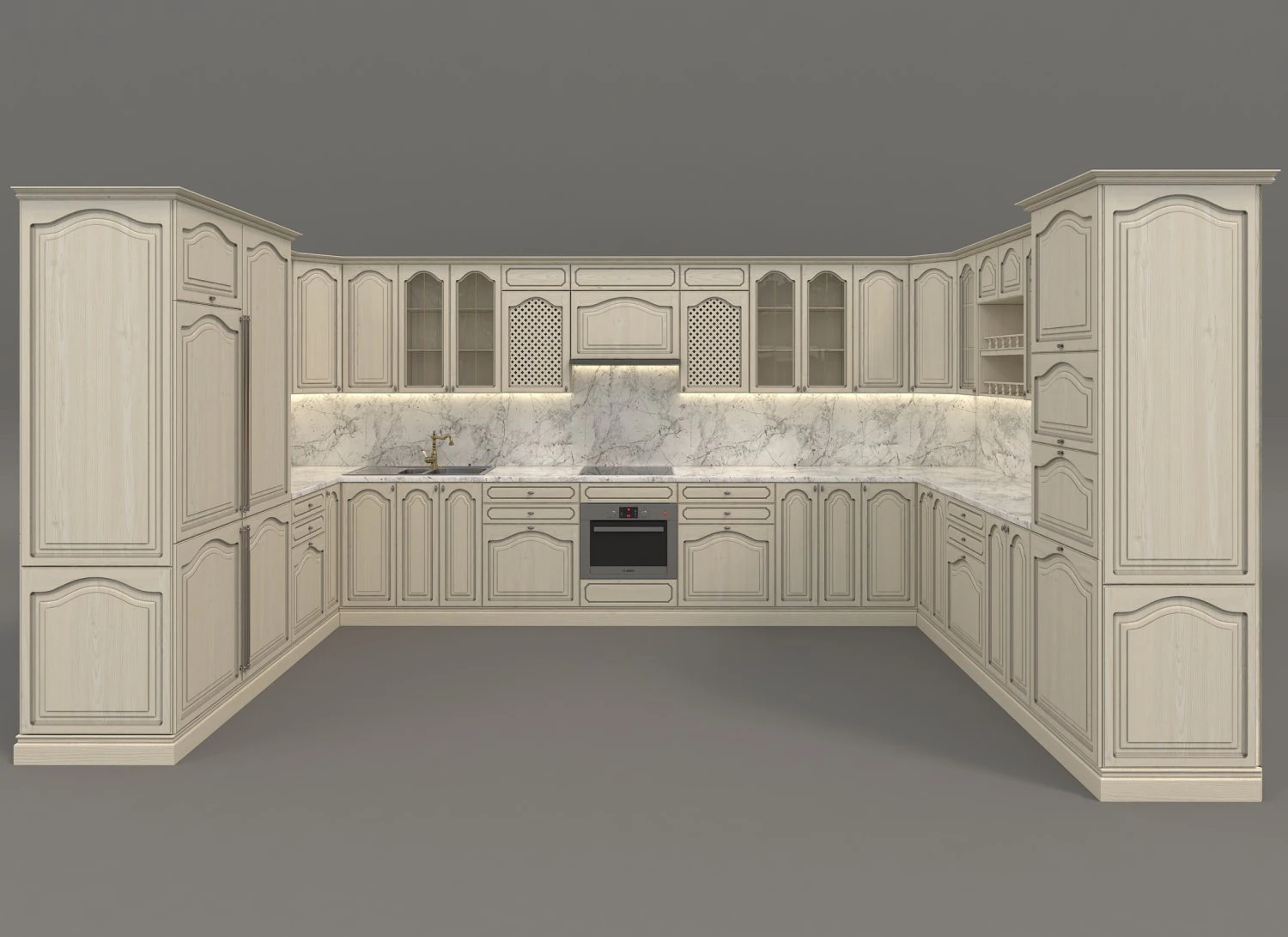 european style kitchen 4 3D Model .c4d .max .obj .3ds .fbx .stl .blend