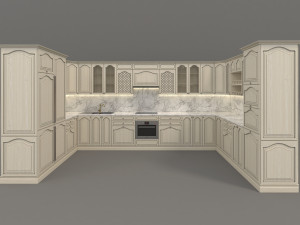 european style kitchen 4 3D Model