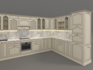 european style kitchen 4 3D मॉडल