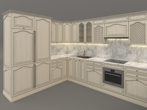 european style kitchen 4 3D मॉडल