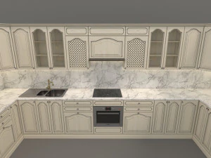 european style kitchen 4 3D Model