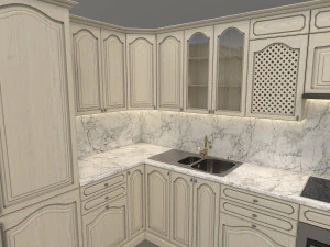 european style kitchen 4 3D Model