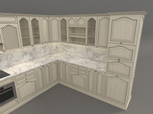 european style kitchen 4 3D मॉडल