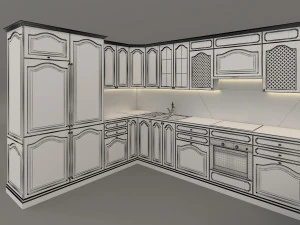 european style kitchen 4 3D Model
