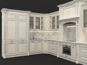 european style kitchen 5 3D 模型