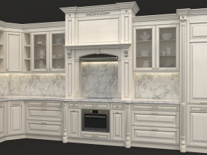 european style kitchen 5 3D 模型