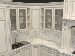 european style kitchen 5 3D 模型
