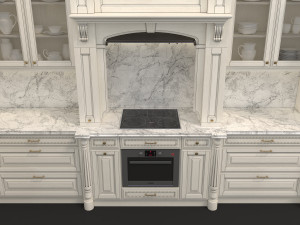 european style kitchen 5 3D 模型