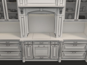european style kitchen 5 3D 模型