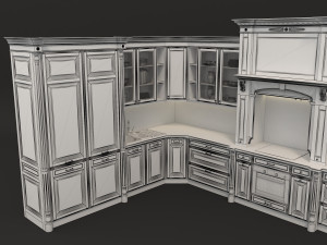 european style kitchen 5 3D 模型