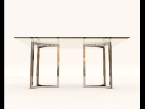 contemporary design table and chair set 10 Model 3D