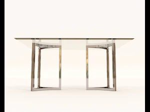 conjunto de mesa e cadeiras de design contempor&acirc;neo 10 Modelo 3D