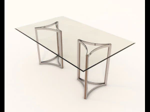 conjunto de mesa e cadeiras de design contempor&acirc;neo 10 Modelo 3D