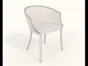 contemporary design table and chair set 10 Model 3D