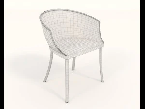 conjunto de mesa e cadeiras de design contempor&acirc;neo 10 Modelo 3D