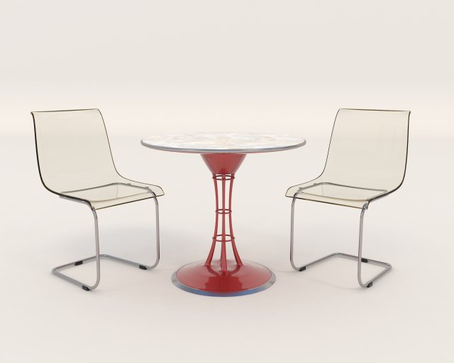 contemporary design table and chair set 11 3D Модель .c4d .max .obj .3ds .fbx .stl .blend 