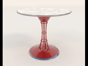 contemporary design table and chair set 11 3D Model
