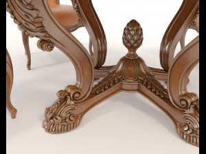 european style dinning table 4 3D Model