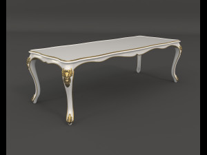 european style dinning table 5 3D-Modell