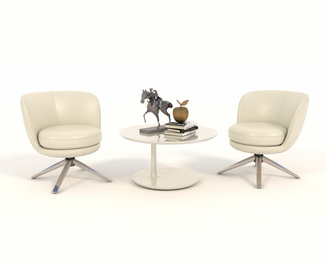 contemporary design armchair set 11 3D Model .c4d .max .obj .3ds .fbx .stl .blend