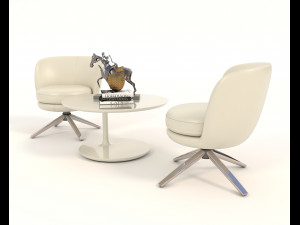 contemporary design armchair set 11 3D Model