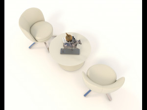 contemporary design armchair set 11 3D Model