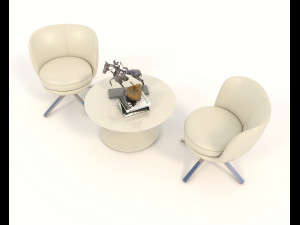 contemporary design armchair set 11 3D Model
