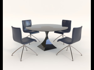 contemporary design armchair set 12 3D Model