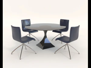 contemporary design armchair set 12 3D Model